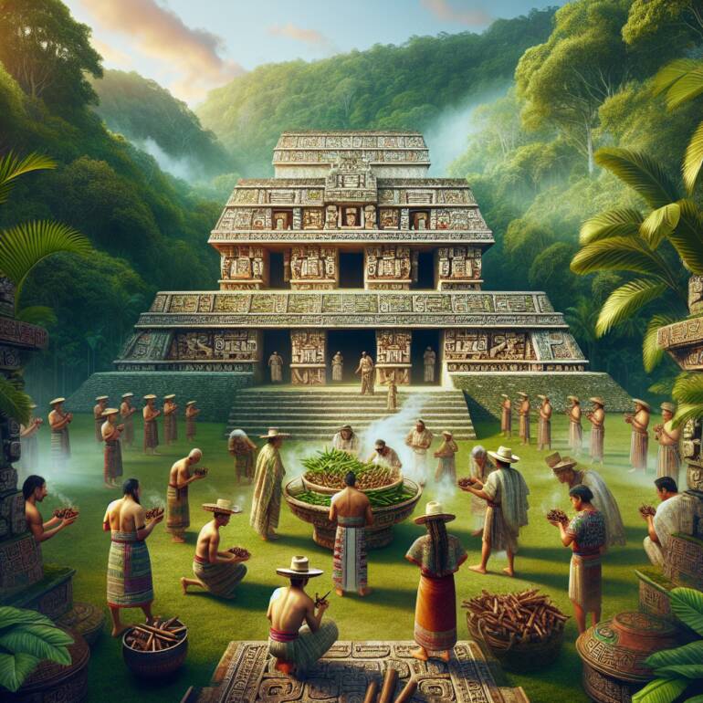 Ceremonialne znaczenie tabaku w Templo de la Cruz Palenque