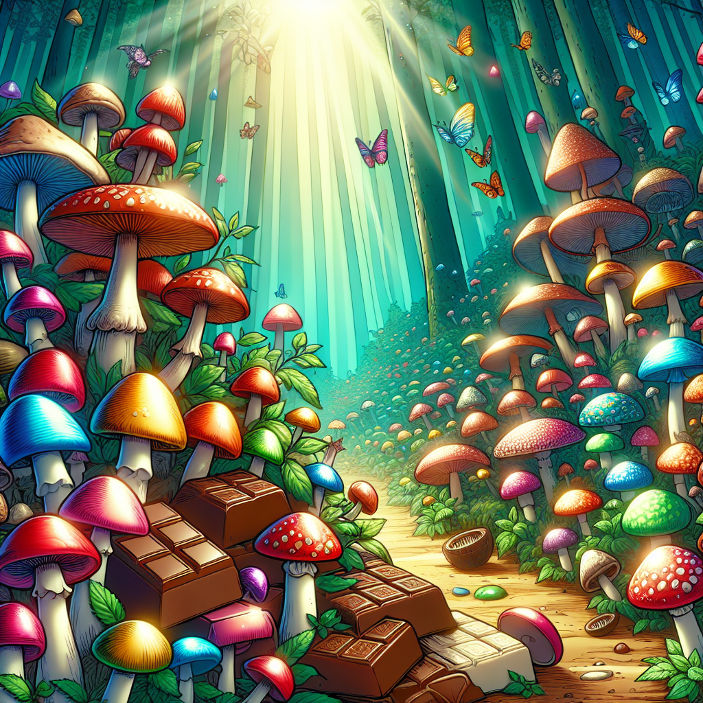 Czekoladowe grzyby halucynogenne: niebezpieczne dla dzieci opakowanie