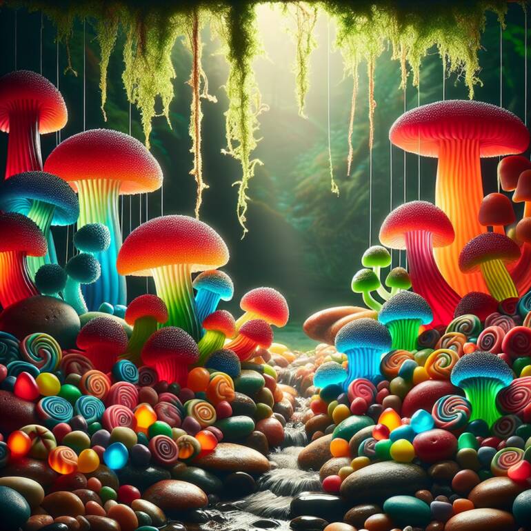 Najlepsze gumowe cukierki z halucynogennymi grzybami, pyszne i skuteczne