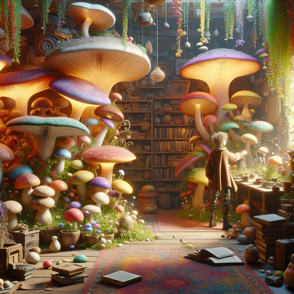 Przygody po zjedzeniu magicznych grzybów w wilgotnym mieszkaniu