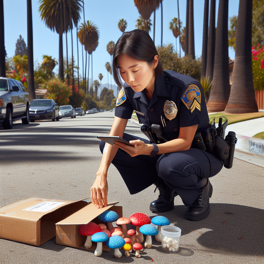 Tajemnicza przesyłka ujawnia 2800 torebek grzybów halucynogennych w Kalifornii