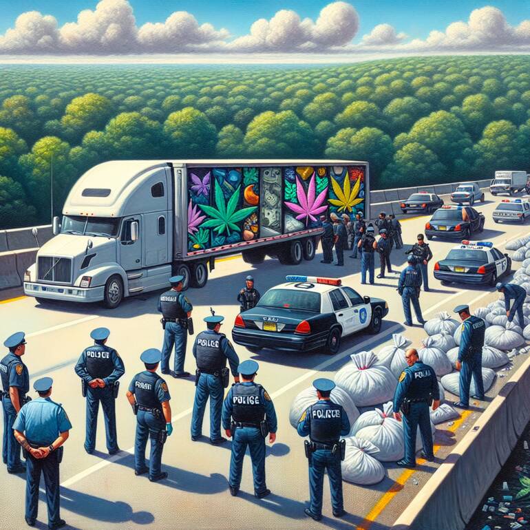Kierowcy ciężarówek zatrzymani z 36 milionami dolarów marihuany i grzybami psychodelicznymi w New Jersey
