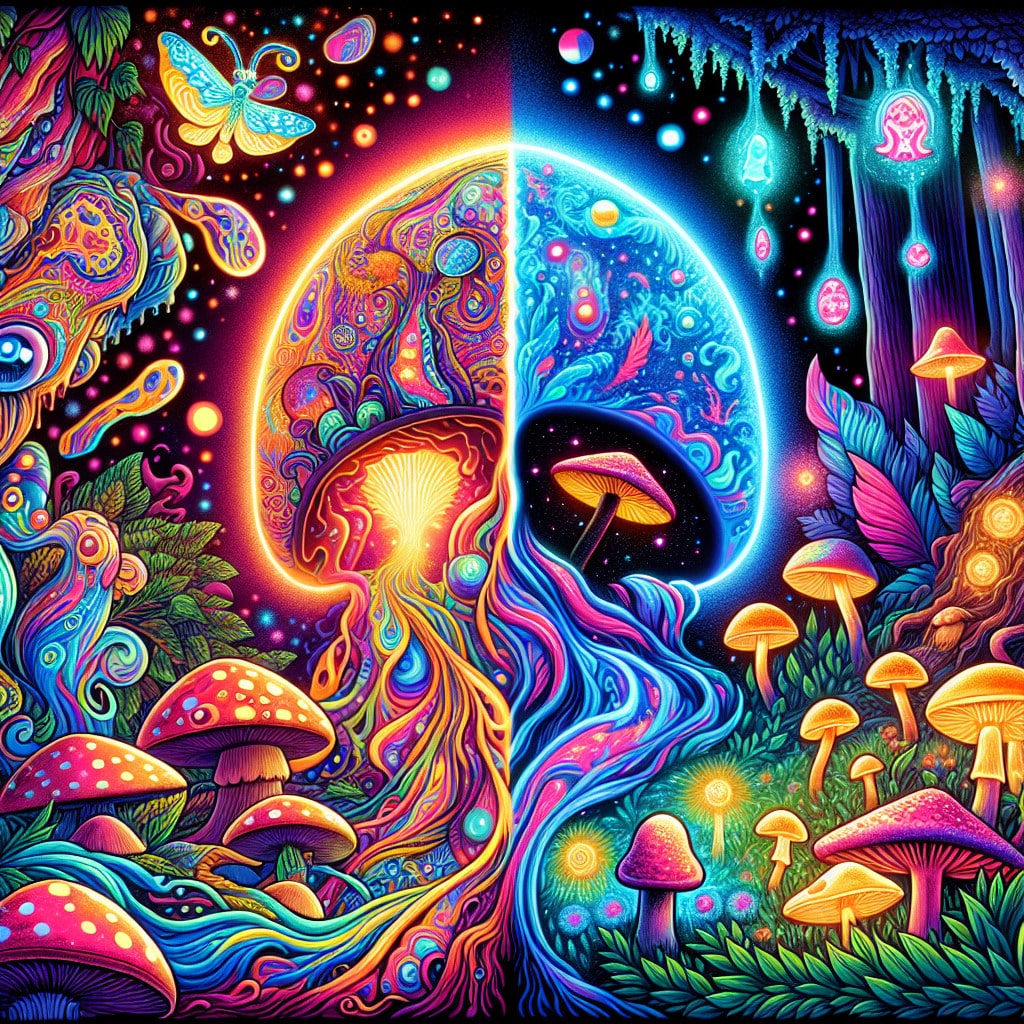 LSD i magiczne grzyby: różnice i podobieństwa w działaniu